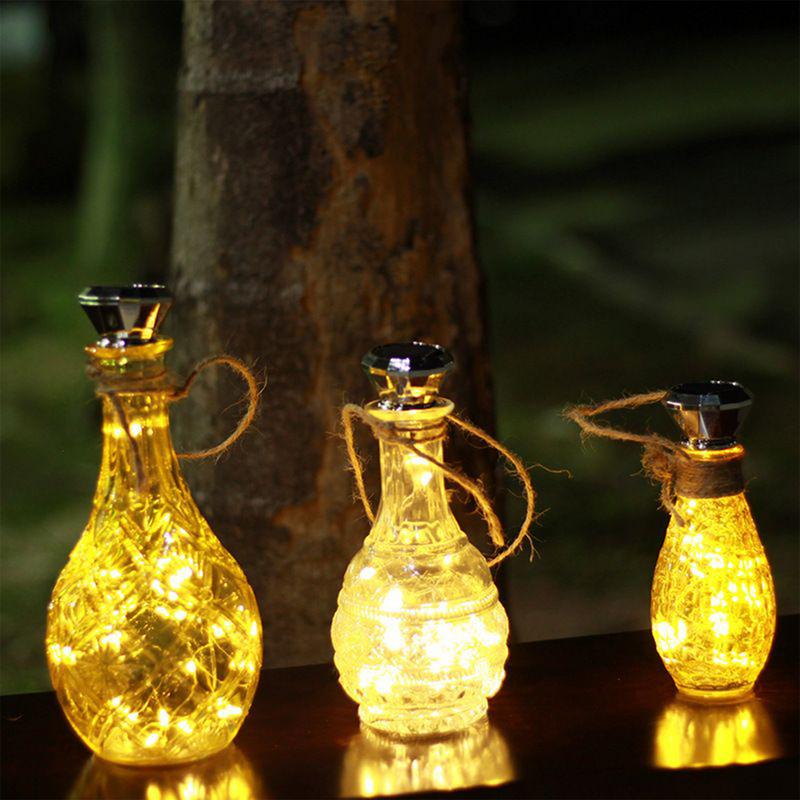 Decor Lighting Cork - ボトル用ライト 6X コルクライト防水太陽光発電ランプワインボトルの装飾結婚式の庭の休日の集まり