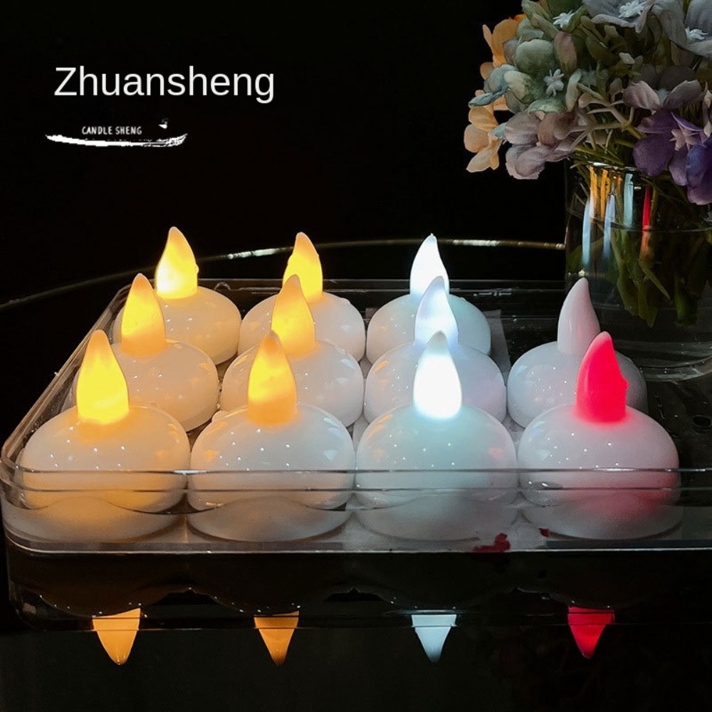 Lighting Decoration For Diwali - 5個入り ディワリ ディヤ LEDライト 水上に浮かぶ 電気キャンドルランプ
