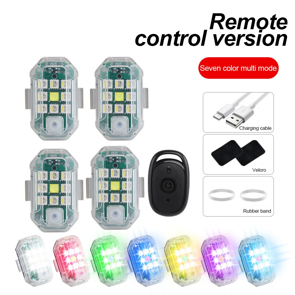 Touch Dimmer Lamp - ワイヤレスリモコン LED 航空機ストロボライト車自動車オートバイバイクドローンスクーター衝突防止フラッシュ警告ランプ