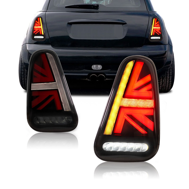 Union Lighting & Decor Affiliate Program Collabs - ユニオンジャックスタイルLEDテールライト2個セット新品、ブレーキ・リバース・ターンシグナル付き、BMWミニクーパーR50 R52 R53 2001-2007年式対応