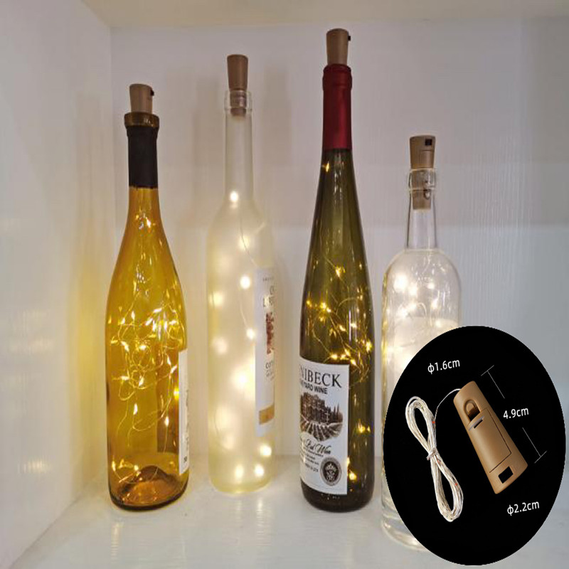 Decor Lighting Cork - コルク付きのミニLEDワインボトルライト,妖精,パーティーや結婚式の装飾用のミニストリングライト