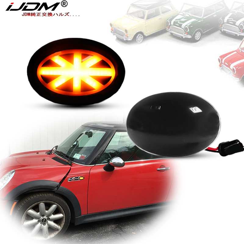 Union Lighting & Decor Affiliate Program Collabs - iJDM アンバーユニオンジャックロゴLEDライト フェンダーサイドマーカーライト MINI Cooper Gen2