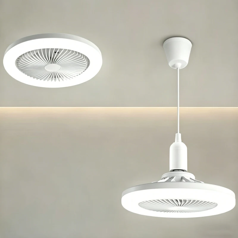 Decor Lighting Ceiling Fans - 2in1シーリングファンランプ、3段階速度調整可能、E27口金、無段階調光、リビングルーム、寝室、書斎用LED装飾照明