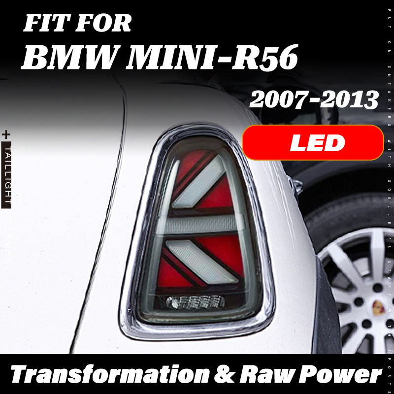 Union Lighting & Decor Affiliate Program Collabs - MINI Cooper R56（2007-2013）用F56ユニオンジャックフェイスリフトアップグレードテールライトアセンブリ（シーケンシャルダイナミックブリージングアニメーション付き）