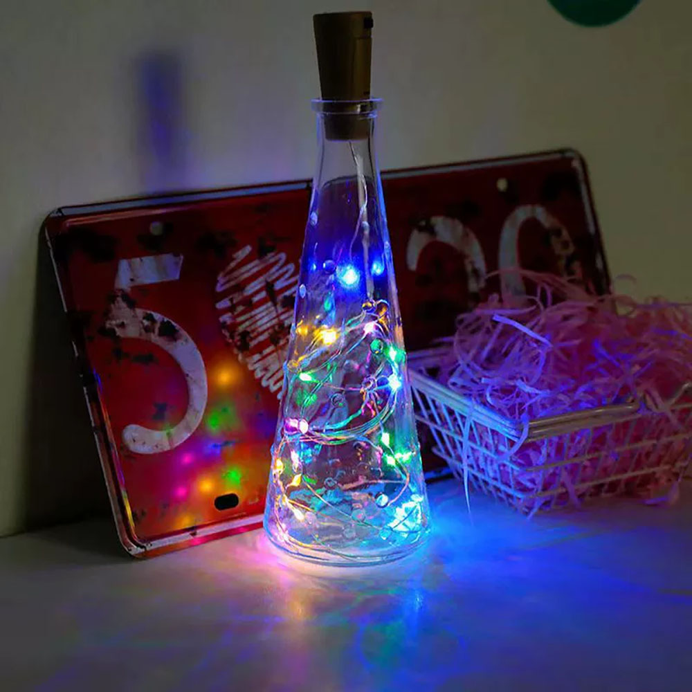Decor Lighting Cork - LEDワインボトルライト銅線コルクストリングライト防水ガーランドDIYフェアリーライトバークリスマスウェディングデコレーション