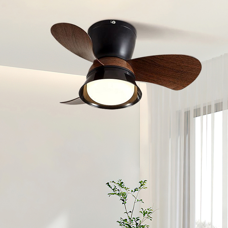 Decor Lighting Ceiling Fans - LEDランプ付きシーリングファン、強風3段階調節、静音、モダンレトロデザイン、寝室、リビングルーム、家の装飾用