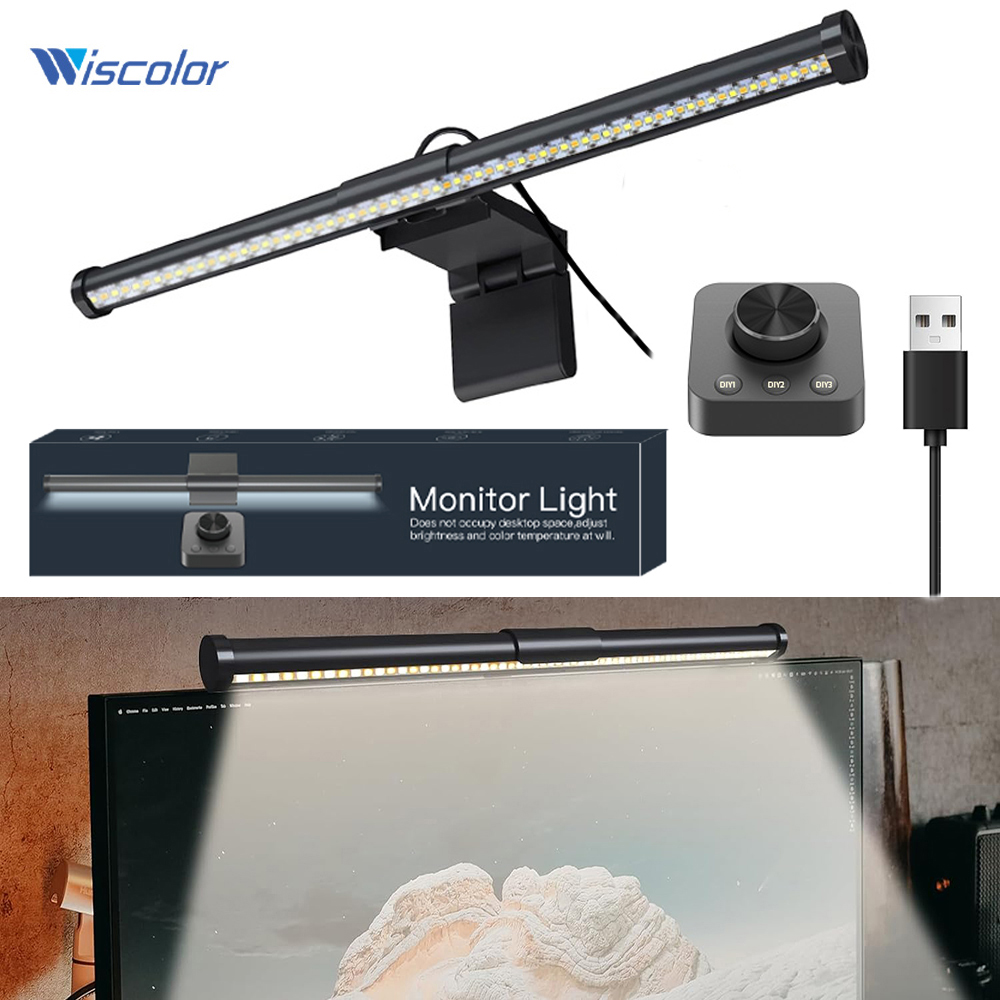 Touch Dimmer Lamp - LED コンピュータ PC モニターライトバーリモコンスクリーンハンギングライト USB RGB