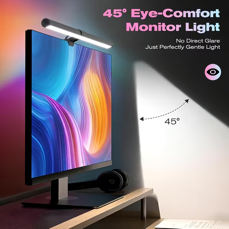 USB給電式LEDモニターライトバー、RGBカラーチェンジ式 - Touch Dimmer Lamp のレビューと価格