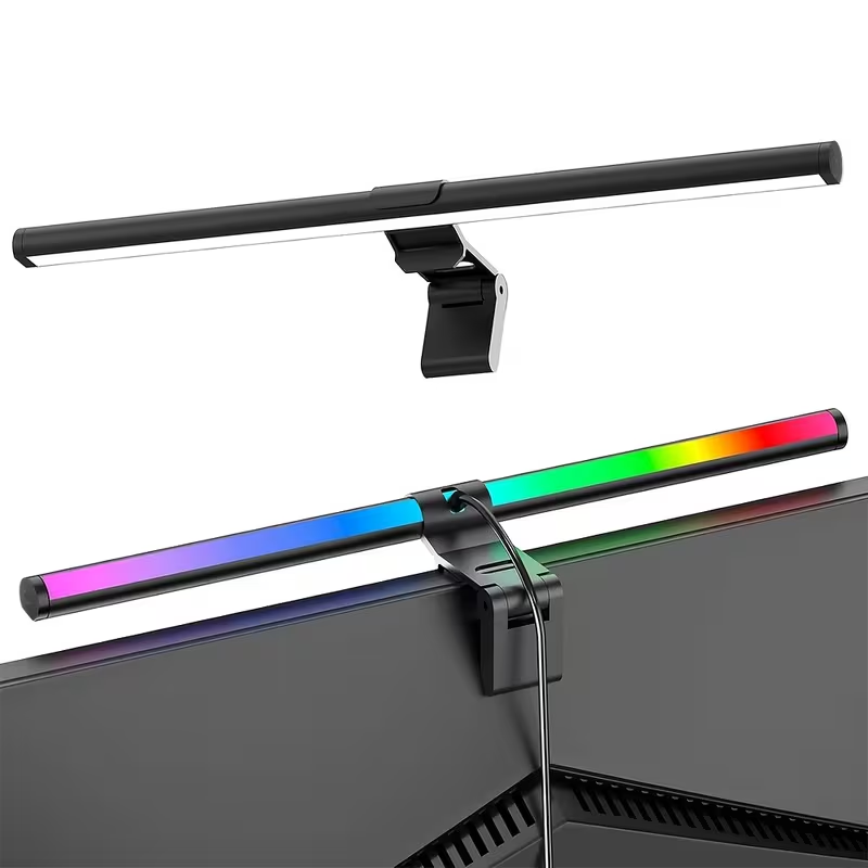 USB給電式LEDモニターライトバー、RGBカラーチェンジ式 - Touch Dimmer Lamp のレビューと価格