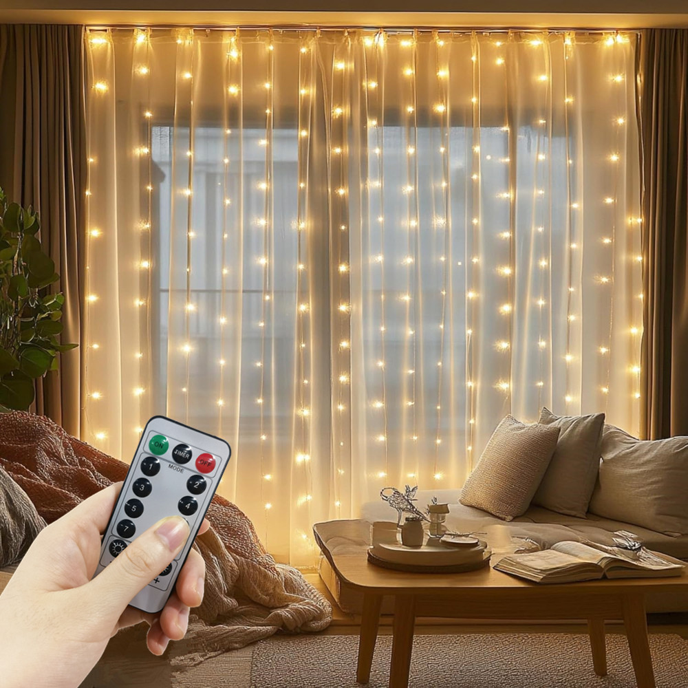 3/4/6m フェアリーランプ 8モードUSBカーテンライト - Fairy Light Curtain のレビューと価格