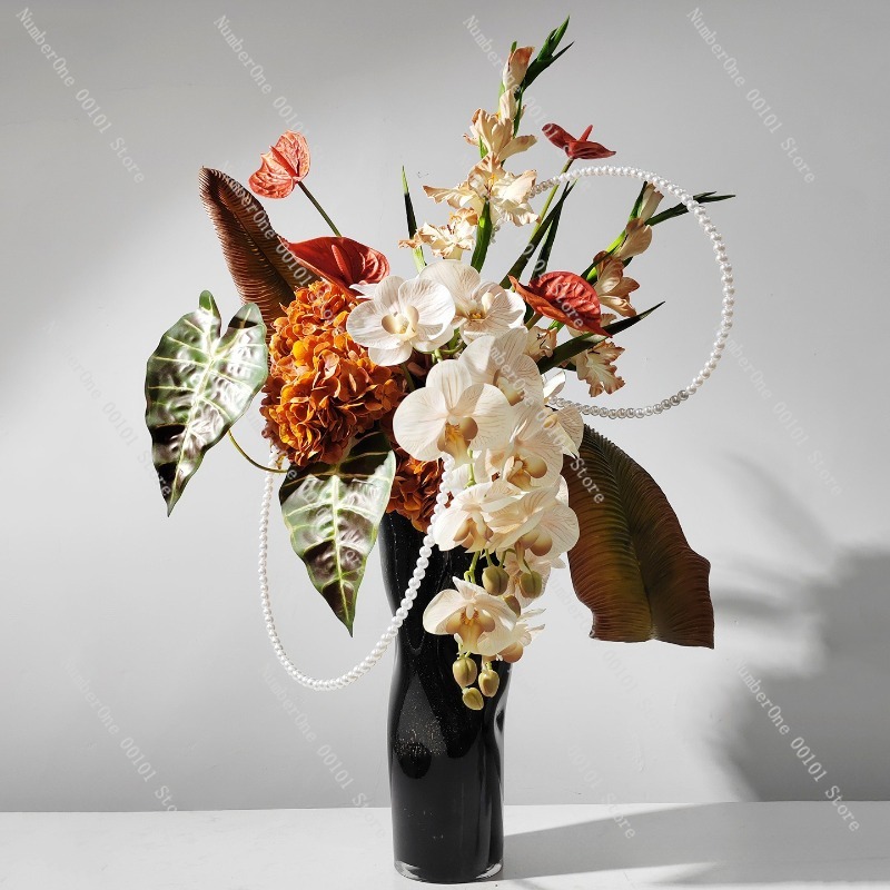 エレガントな軽贅沢ガラス花瓶、フラワーアレンジメント、造花デ - Lighting Decor Company のレビューと価格