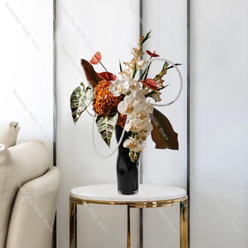 エレガントな軽贅沢ガラス花瓶、フラワーアレンジメント、造花デ - Lighting Decor Company のレビューと価格