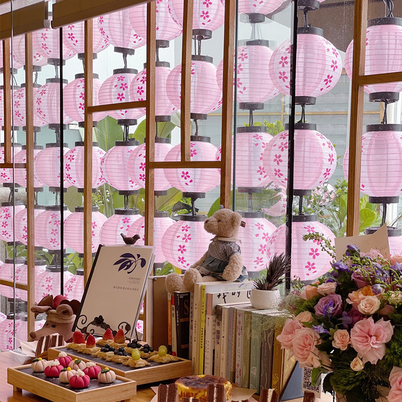 防水桜提灯 ピンク 日本風 吊り下げ 屋外装飾 フェスティバ - Japanese Lighting Decor のレビューと価格