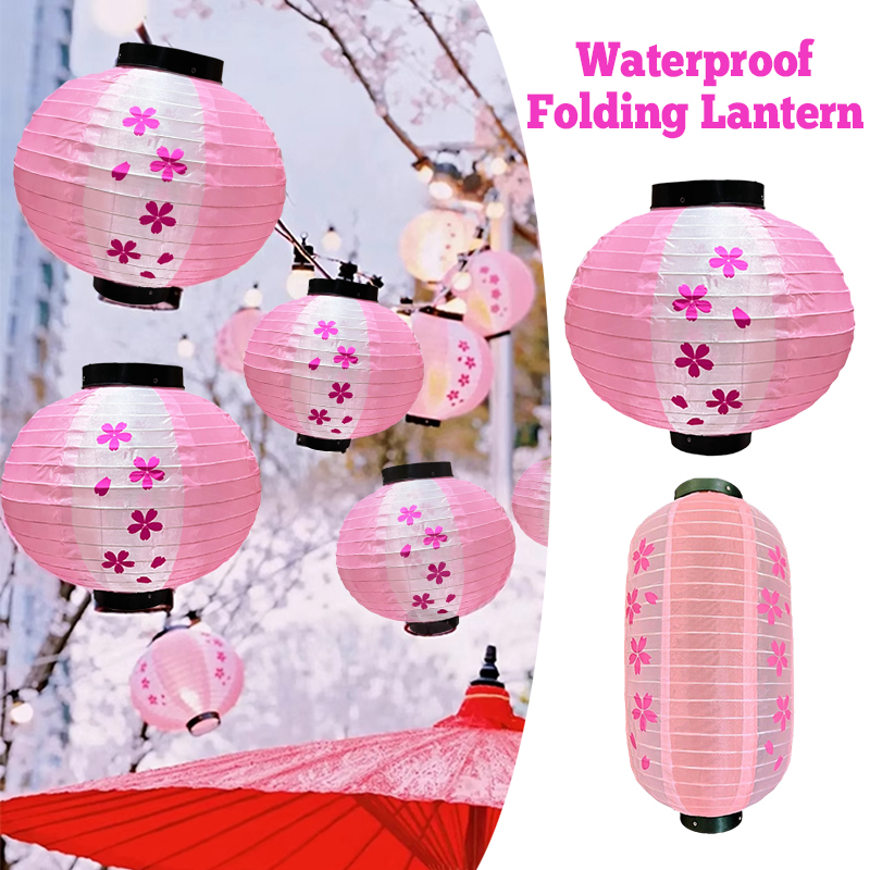 防水桜提灯 ピンク 日本風 吊り下げ 屋外装飾 フェスティバ - Japanese Lighting Decor のレビューと価格