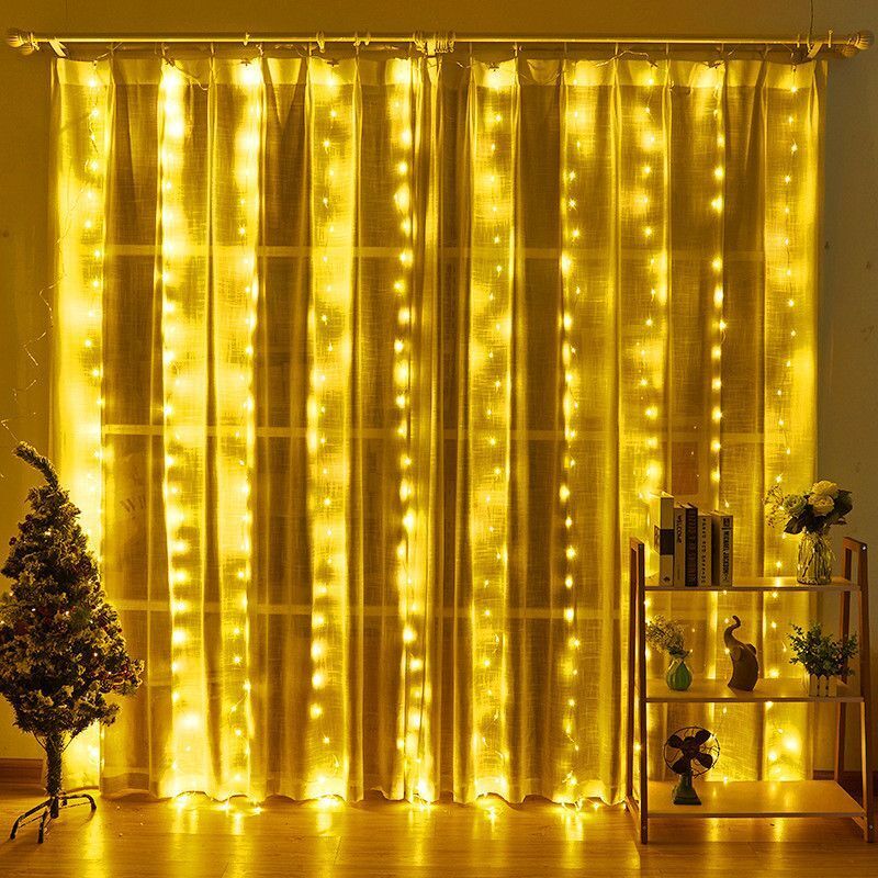 USB LED カーテンストリングライト リモコン付き 寝室 - Fairy Light Curtain のレビューと価格