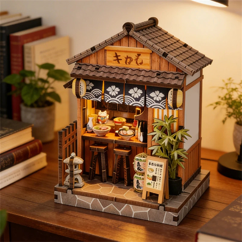 DIY 木製ミニカーサ日本酒屋ミニチュアライト付き友人への誕 - Japanese Lighting Decor のレビューと価格