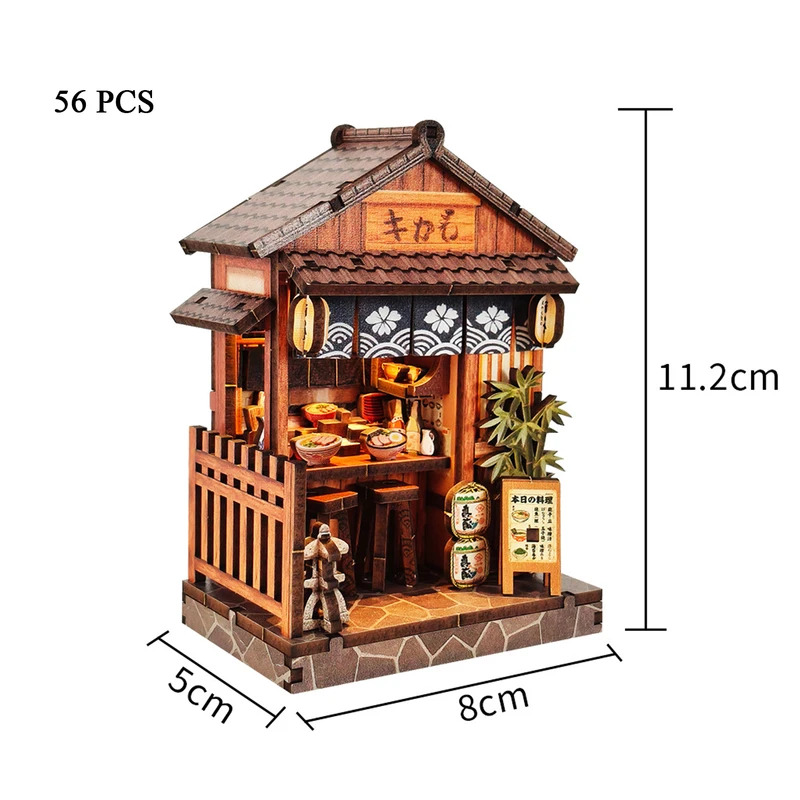 DIY 木製ミニカーサ日本酒屋ミニチュアライト付き友人への誕 - Japanese Lighting Decor のレビューと価格
