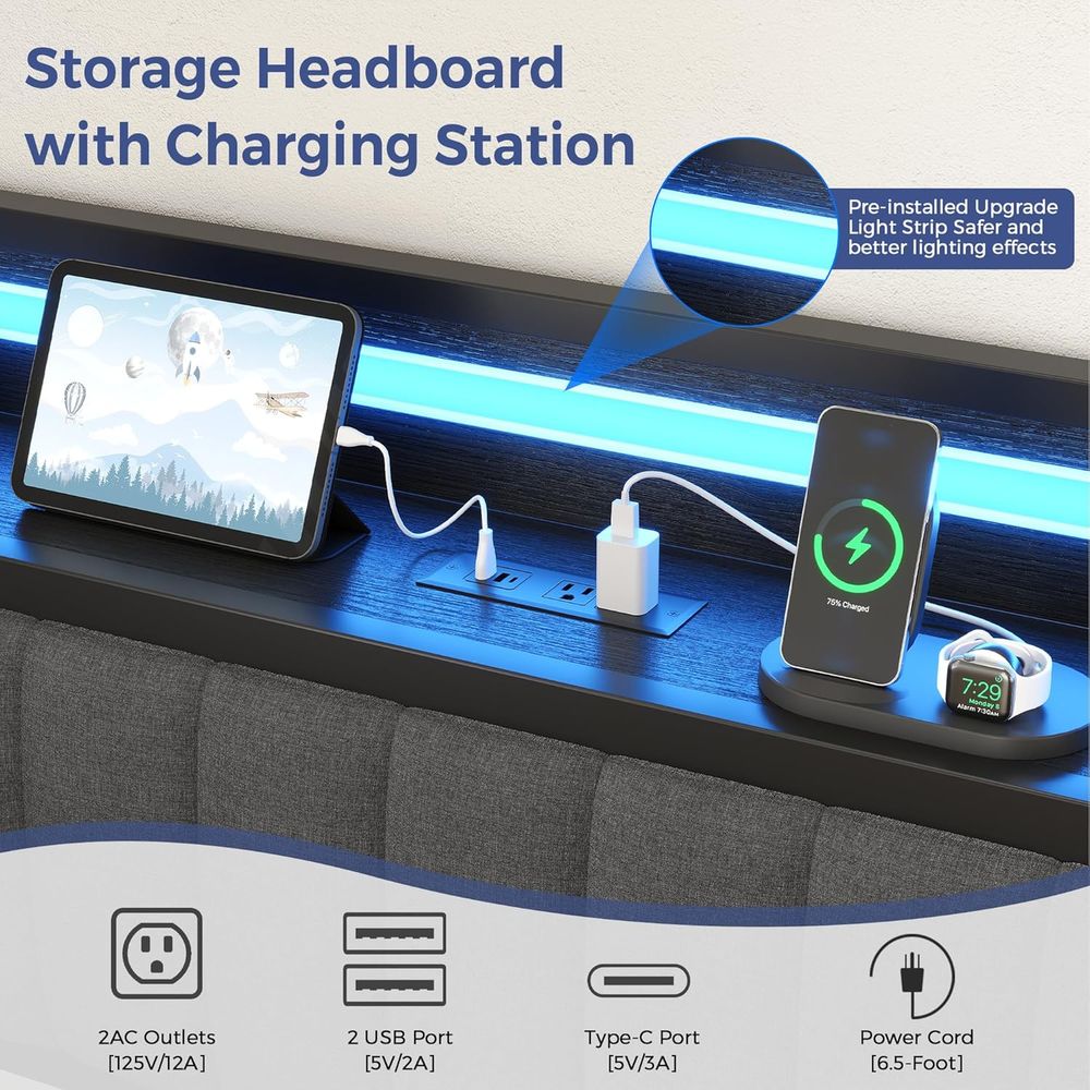 Jevol ツインベッド e 収納棚と LED ライト付き、 - Furniture Lighting & Decor Magazine のレビューと価格