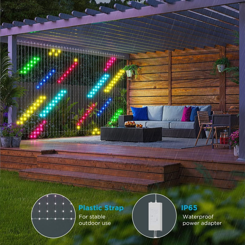 400個のRGBIC LEDスマートカーテンライト、6.6x - Fairy Light Curtain のレビューと価格