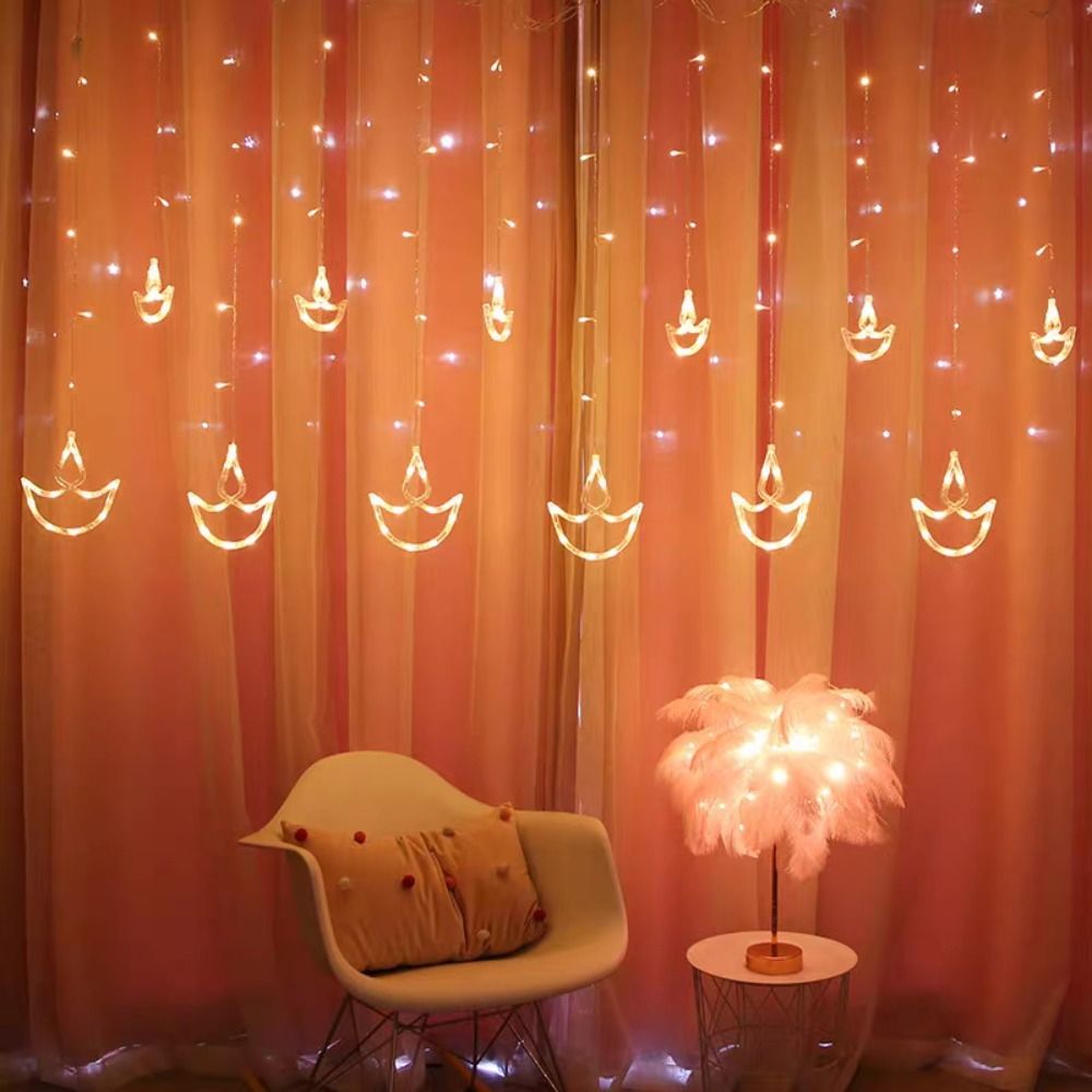 女の子の部屋用USBプラグ式ディワリライト　ハッピーディワリ - Lighting Decoration For Diwali のレビューと価格