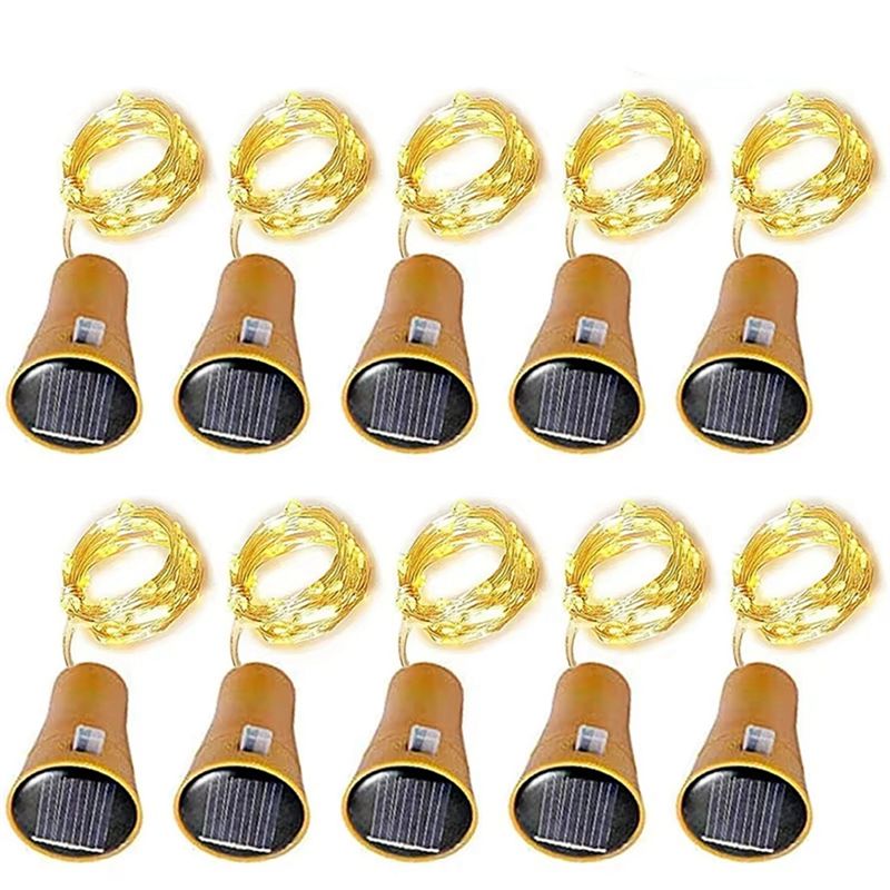 A76I-ワインボトルコルクに取り付けるソーラーLEDフェア - Decor Lighting Cork のレビューと価格