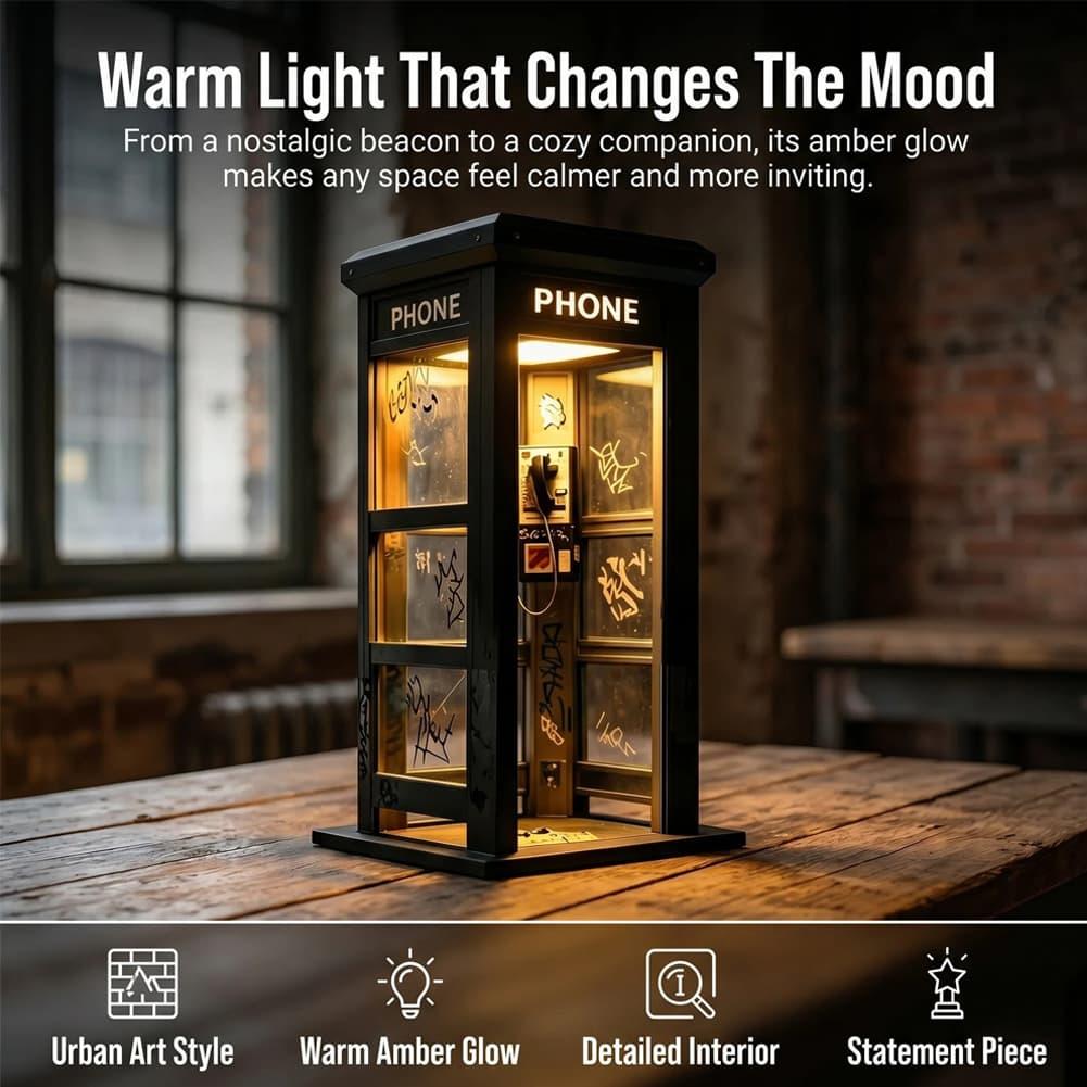 レトロな落書き電話ボックス型テーブルランプ ミニロンドン電話 - Decor Lighting Lamps のレビューと価格