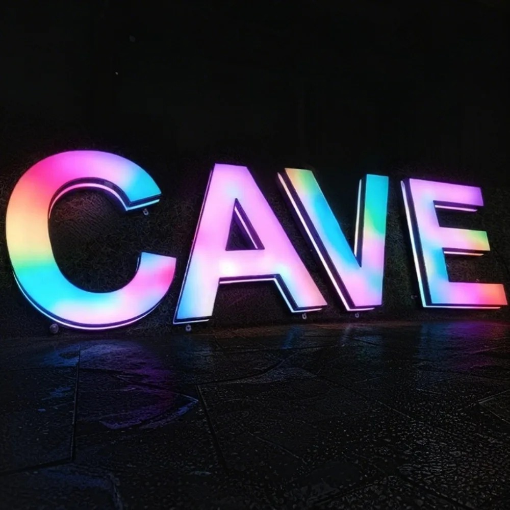 カスタムRGBメタルLEDサイン壁面ロゴ屋外発光文字会社店舗 - Lighting Decor Company のレビューと価格
