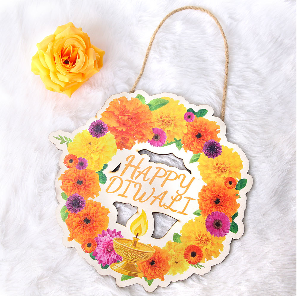 蓮と孔雀のディワリ装飾 - 木製プラークキャンドルランプ - - Lighting Decoration For Diwali のレビューと価格