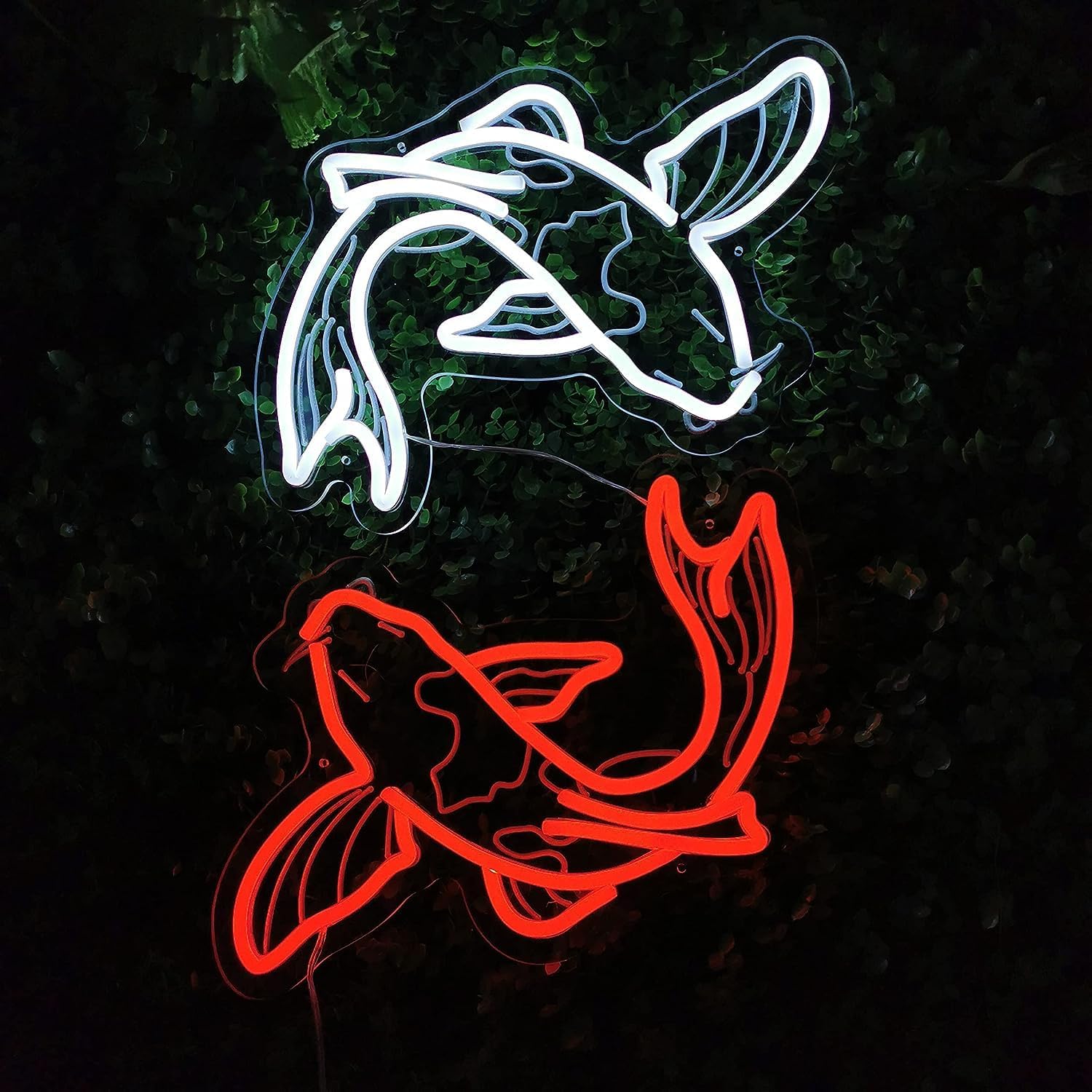 鯉のネオンサイン USB LED ネオンライト 調光可能 リ - Japanese Lighting Decor のレビューと価格