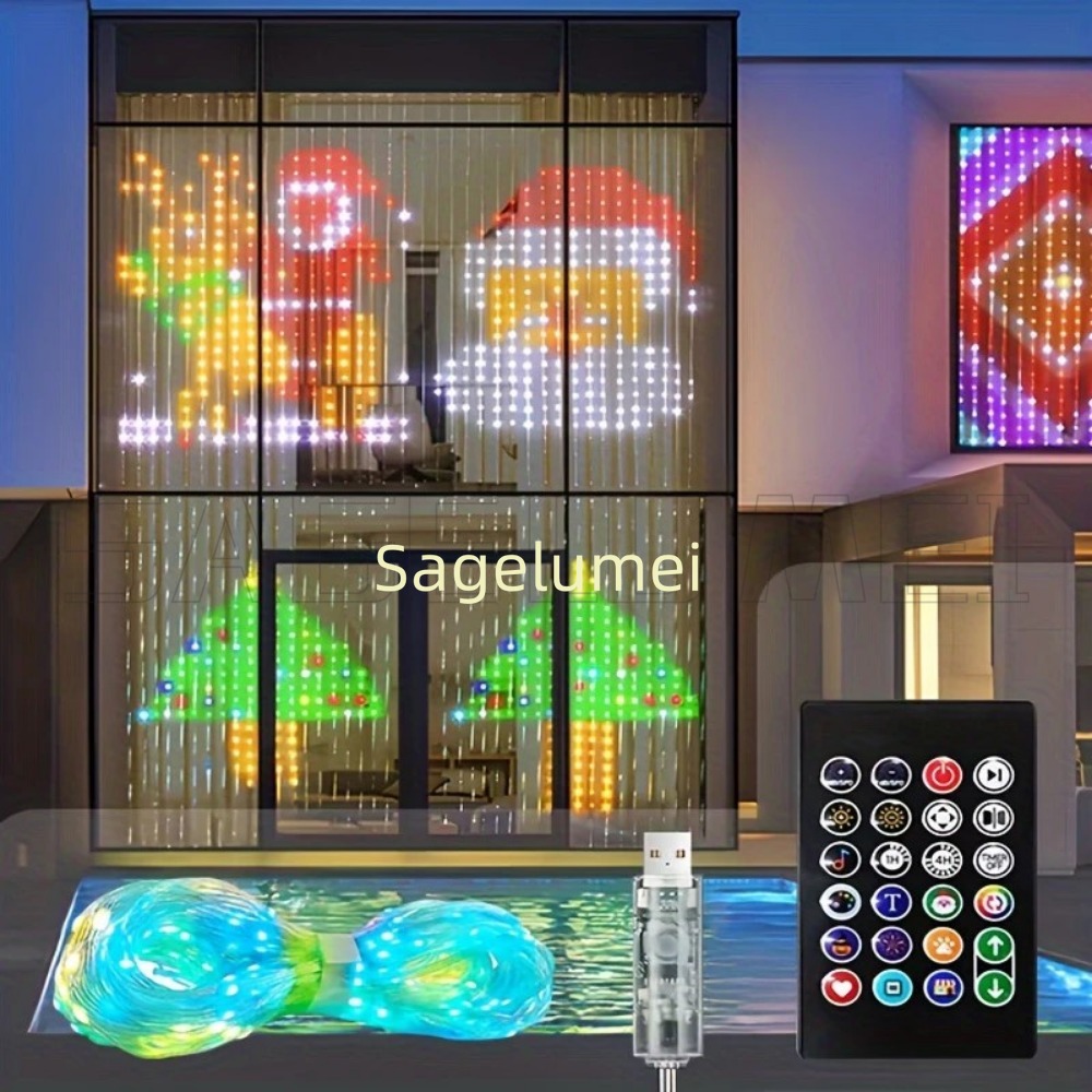 400LED ストリングライトスマートカーテン RGBIC  - Fairy Light Curtain のレビューと価格