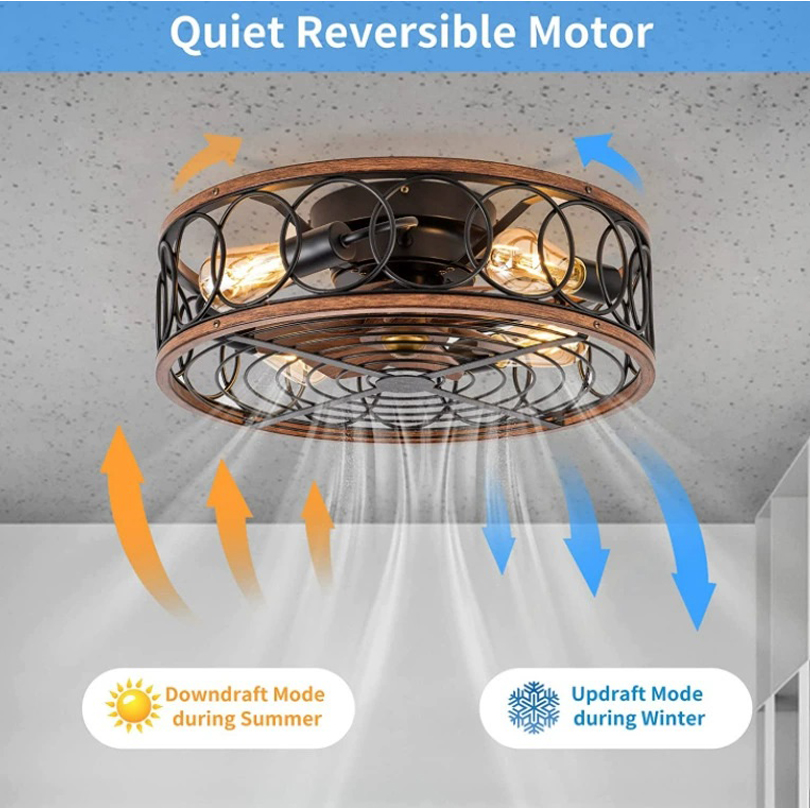 スマートシーリングファンライトリモコン寝室の装飾換気扇ランプ - Decor Lighting Ceiling Fans のレビューと価格