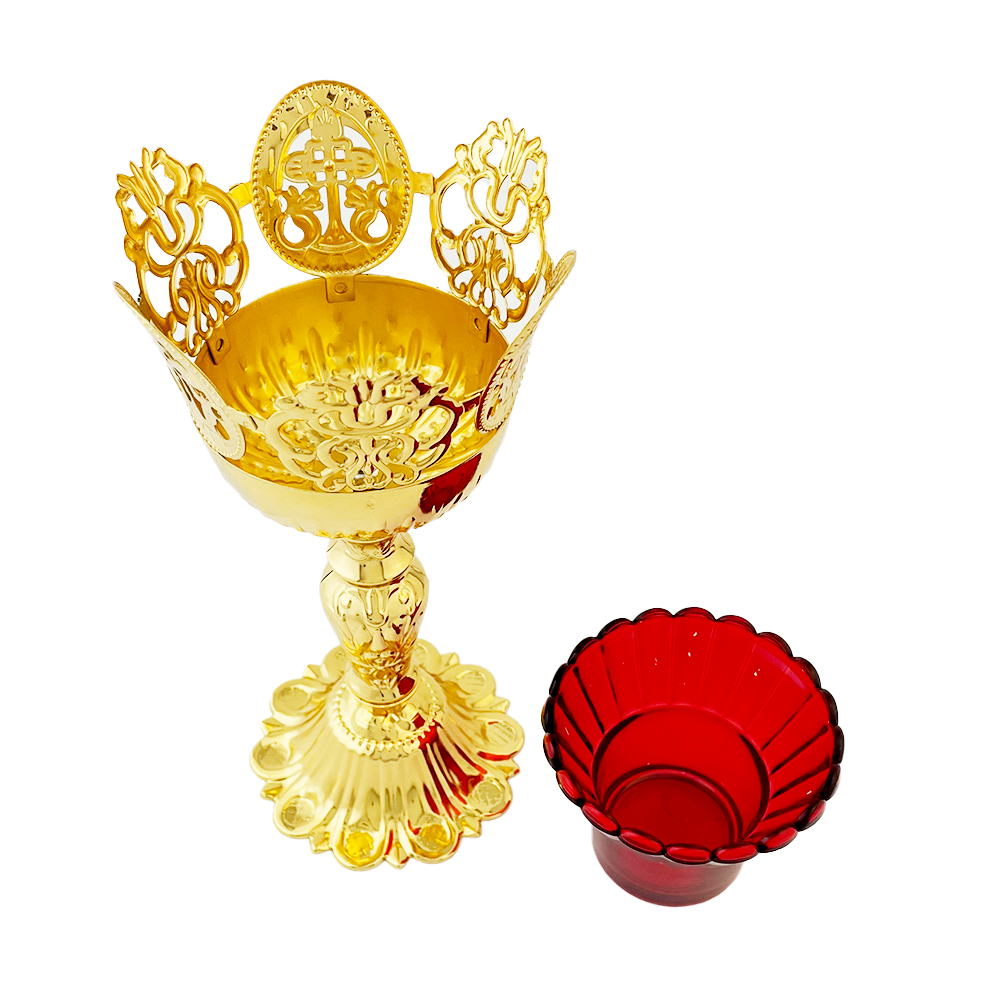精巧な中空レーストップの正教会聖夜灯、金メッキメタルカットク - Home Lighting & Decor St Catharines On のレビューと価格