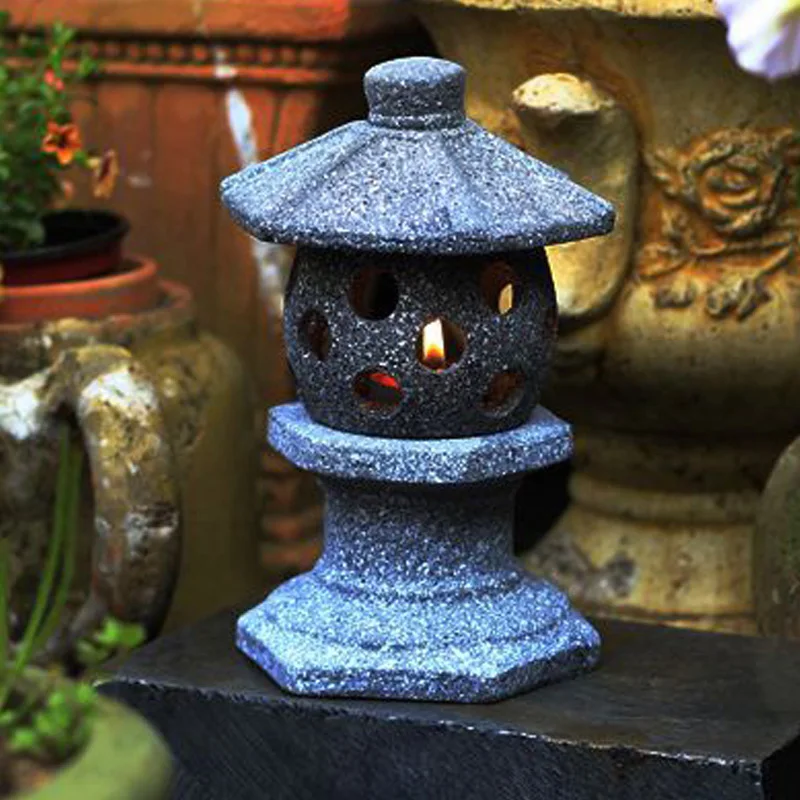 和風セラミック模造石ランプ、模造大理石、赤粘土、クリエイティ - Japanese Lighting Decor のレビューと価格