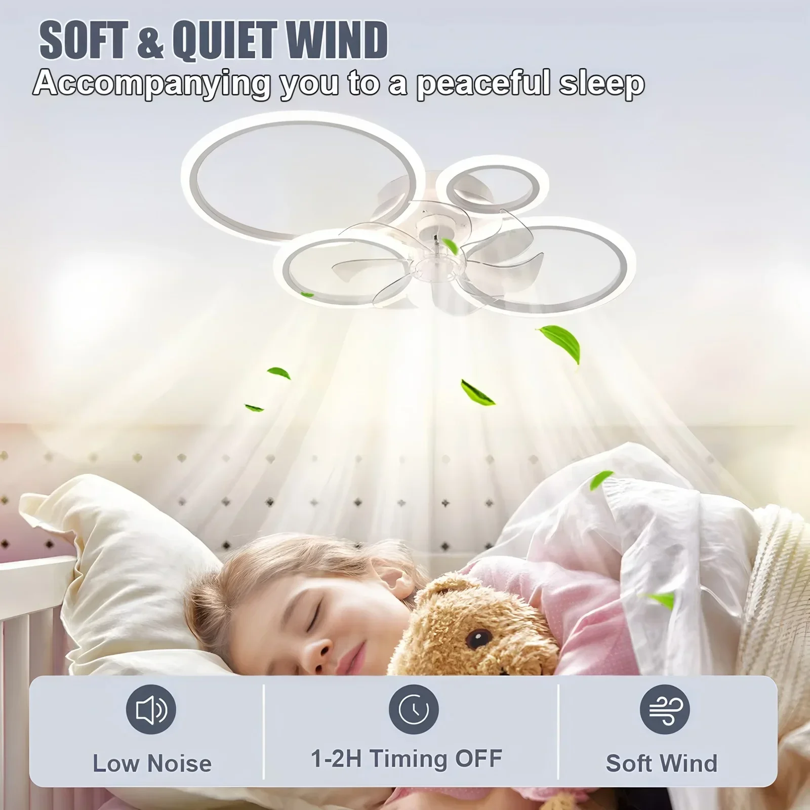 LED照明付きリングシーリングファン 北欧ミニマリスト家庭用 - Decor Lighting Ceiling Fans のレビューと価格