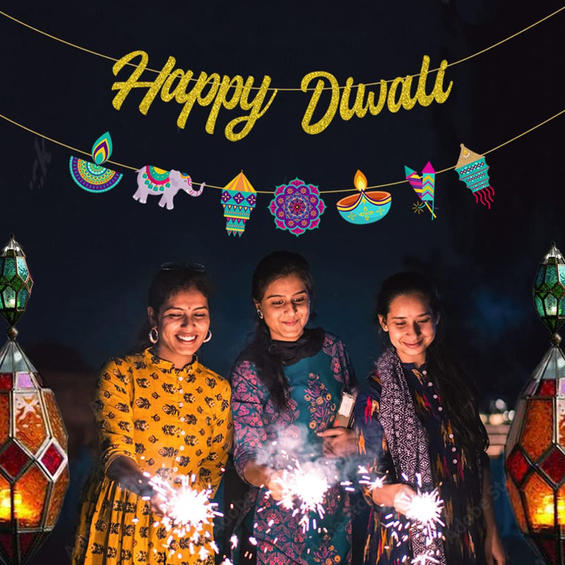 ディワリパーティーの飾り付け、ハッピーディワリゴールドグリッ - Lighting Decoration For Diwali のレビューと価格