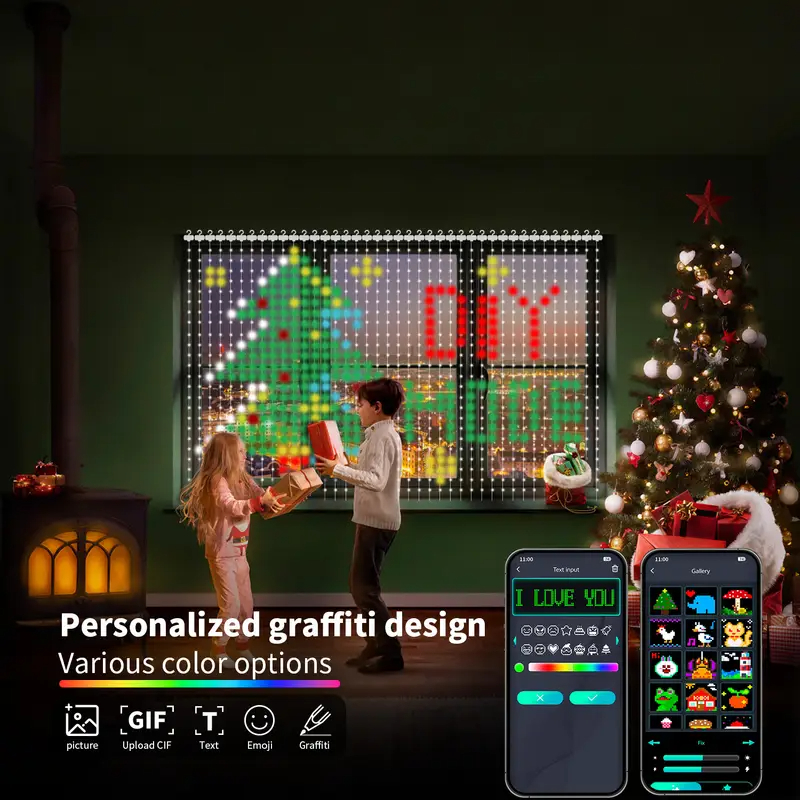 400LEDスマートカーテンライト Bluetoothアプリ - Fairy Light Curtain のレビューと価格