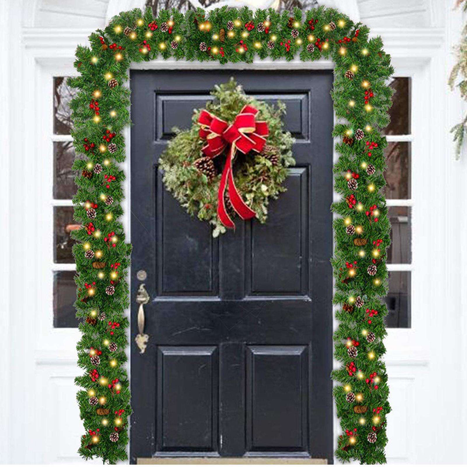 ライト付きクリスマスガーランド防水クリスマス籐装飾軽量装飾品 - Lighting Decor Company のレビューと価格