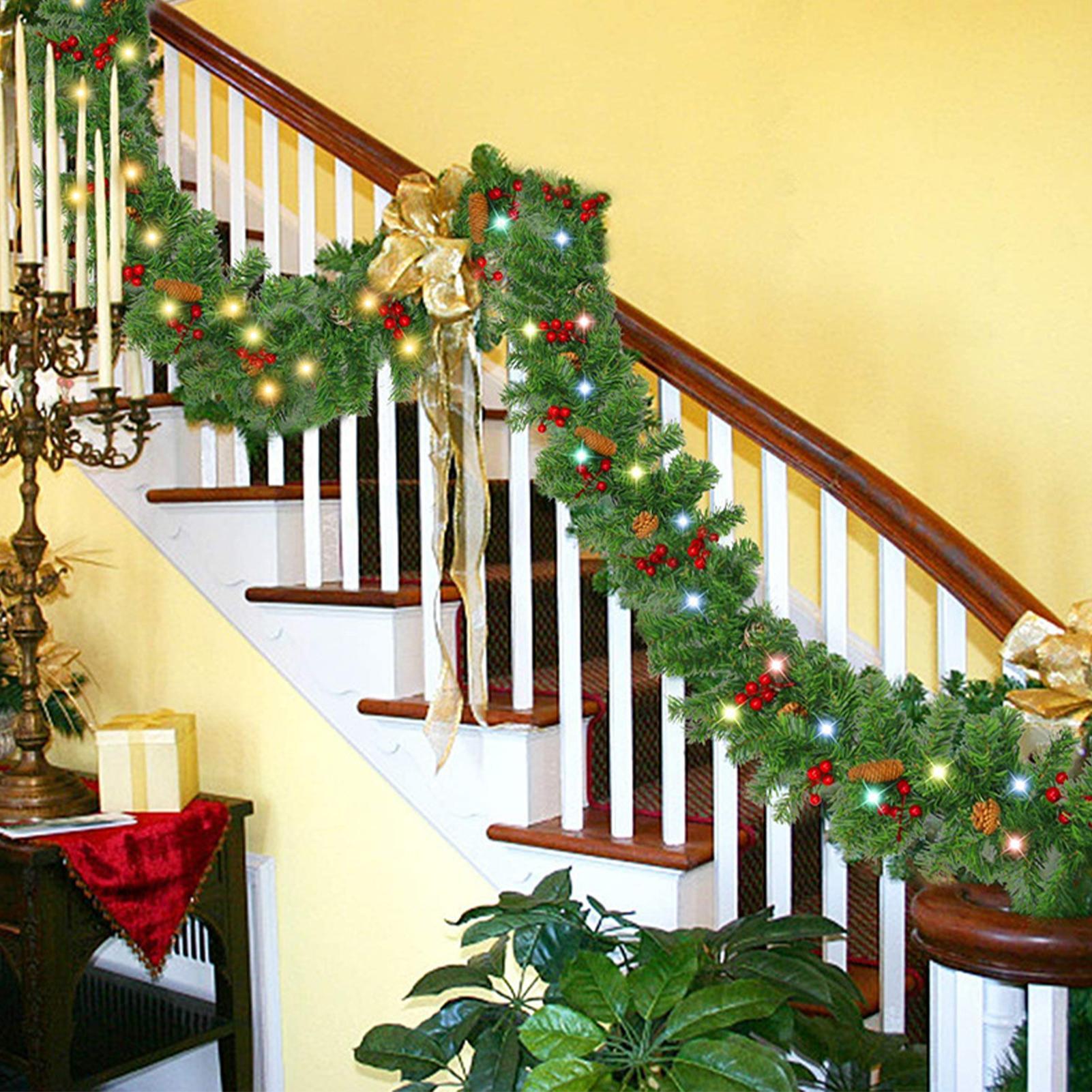 ライト付きクリスマスガーランド防水クリスマス籐装飾軽量装飾品 - Lighting Decor Company のレビューと価格