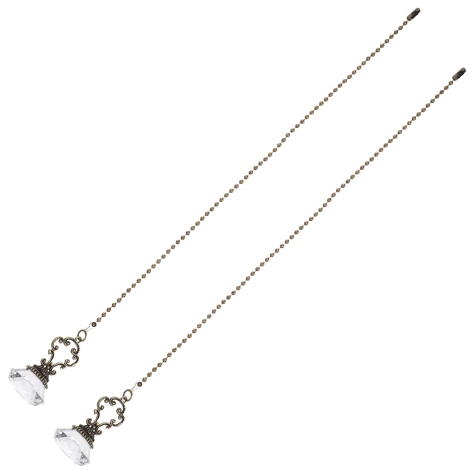 2 個のクリスタル天井ファンプルチェーン調節可能なヴィンテー - Decor Lighting Ceiling Fans のレビューと価格