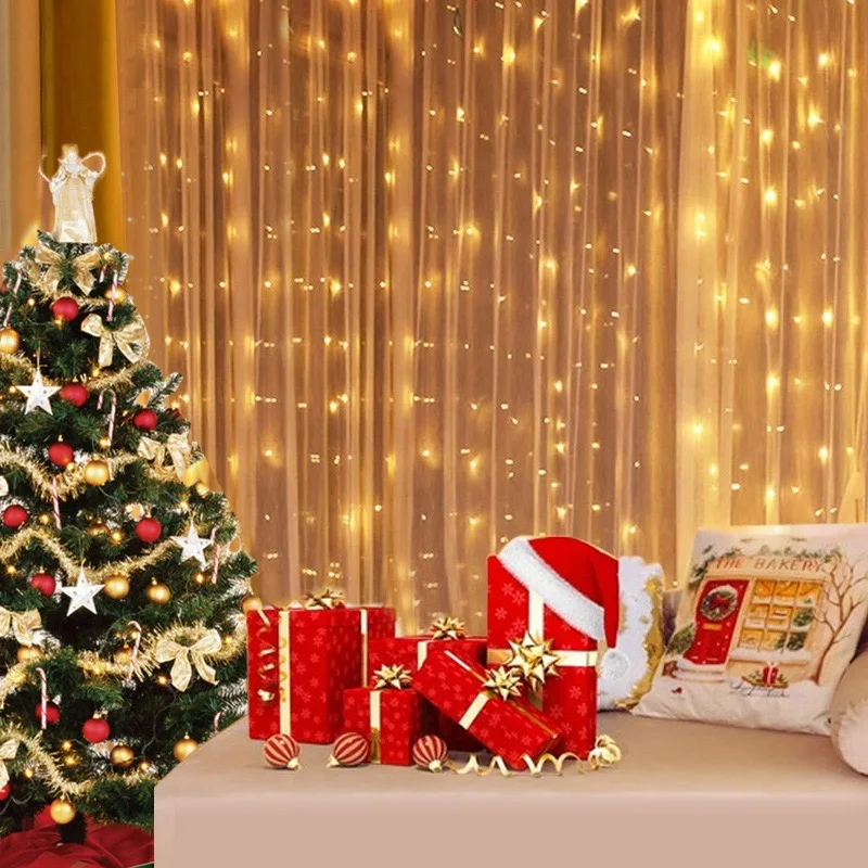 3M-6M クリスマスデコレーションリモコン付きホリデーウェ - Fairy Light Curtain のレビューと価格