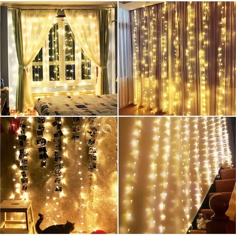 3M-6M クリスマスデコレーションリモコン付きホリデーウェ - Fairy Light Curtain のレビューと価格