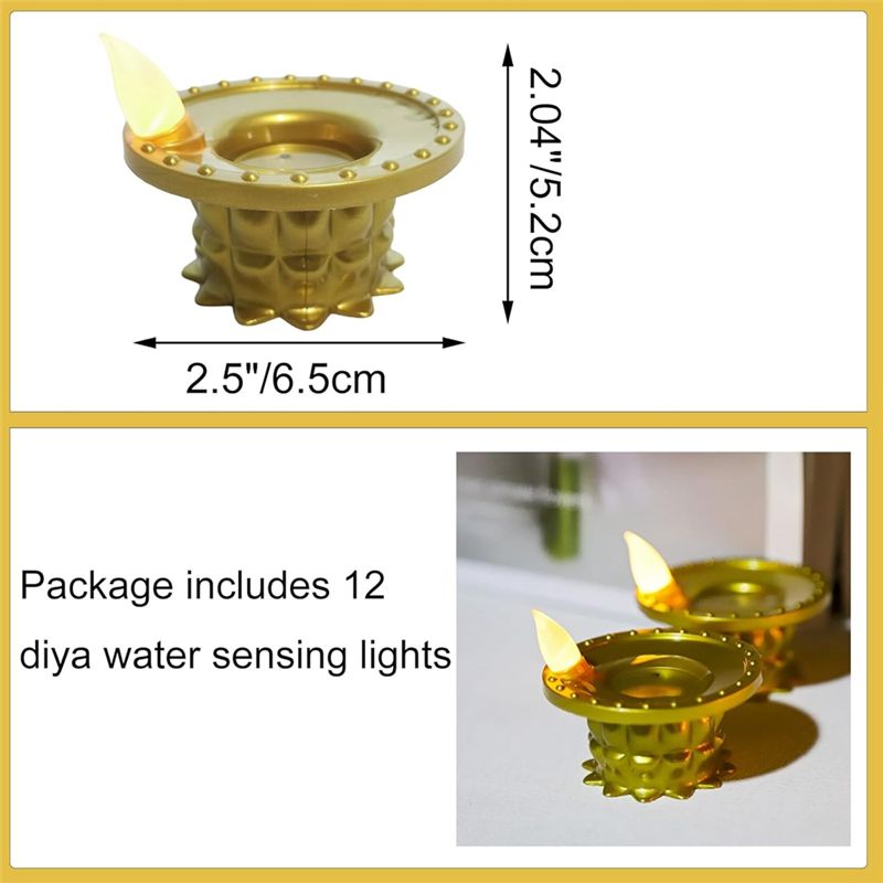 BHBD-防水フレームレスオイルランプデコレーション12個入 - Lighting Decoration For Diwali のレビューと価格