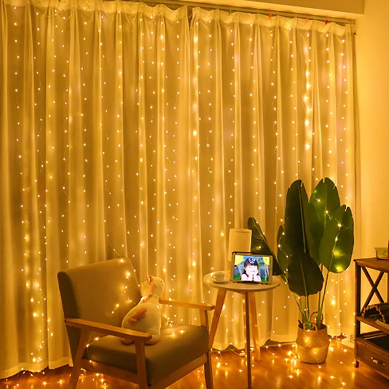 4/6M/8 モードカーテンガーランド、窓用、USB電源、フ - Fairy Light Curtain のレビューと価格
