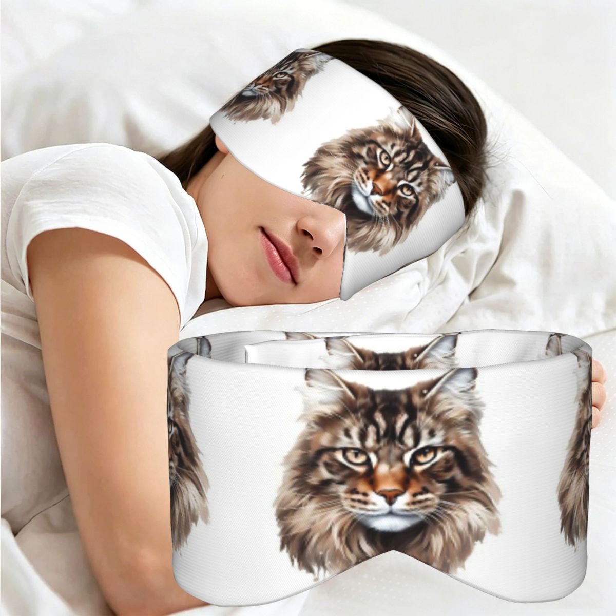 メインクーン猫の睡眠用アイマスク、遮光性ポータブルアイカバー - Home Lighting & Decor St Catharines On のレビューと価格