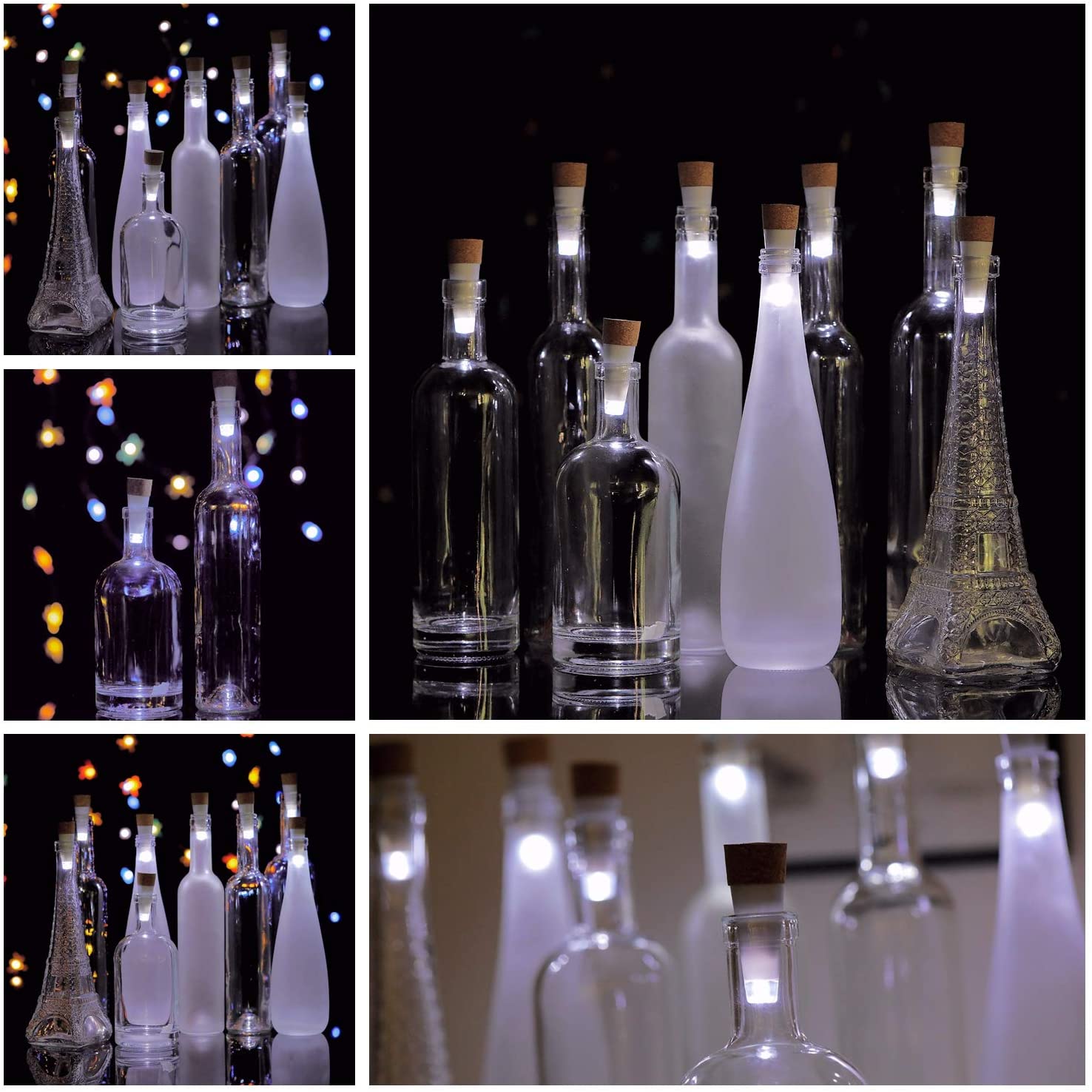 USB 充電式ボトルライトミニコルク型クラフトライト駆動コル - Decor Lighting Cork のレビューと価格