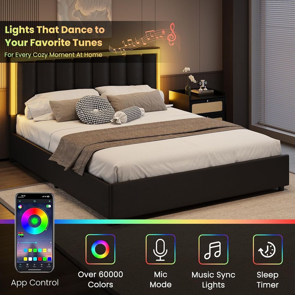 IMMERSTABLE クイーンサイズベッド、ボードと4つの - Furniture Lighting & Decor Magazine のレビューと価格