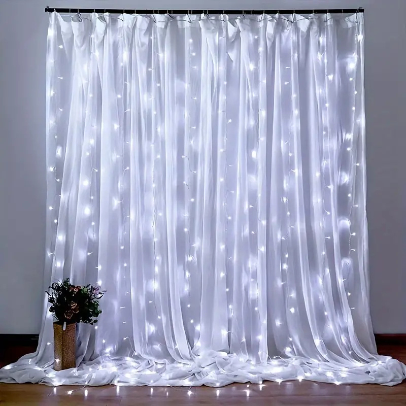 USB LED カーテンライト ウェディングパーティー フェ - Fairy Light Curtain のレビューと価格