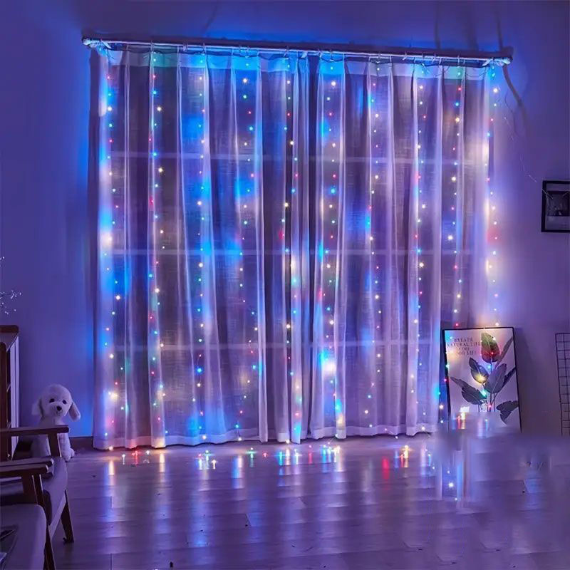USB LED カーテンライト ウェディングパーティー フェ - Fairy Light Curtain のレビューと価格