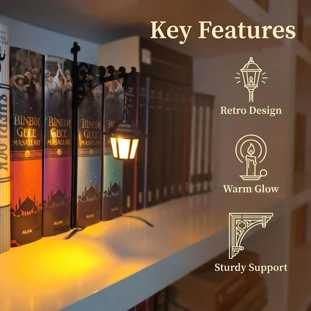 ライブラリーランタン装飾本棚照明レトロライブラリーランタン本 - Decor Lighting Lamps のレビューと価格