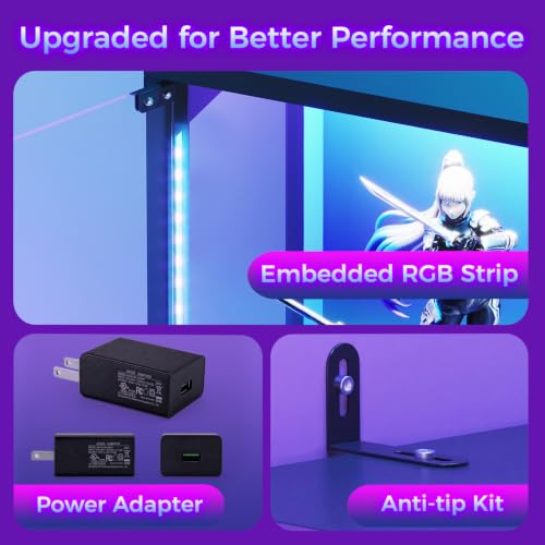 ガラス扉とRGB LEDライト付きディスプレイケース、ガラス - Lighting & Home Decor Studio のレビューと価格